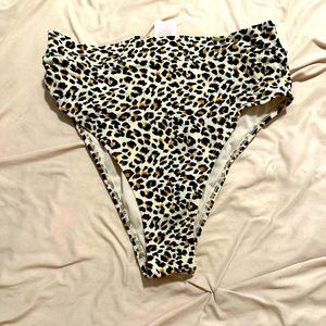 Leopard print bikini bottoms